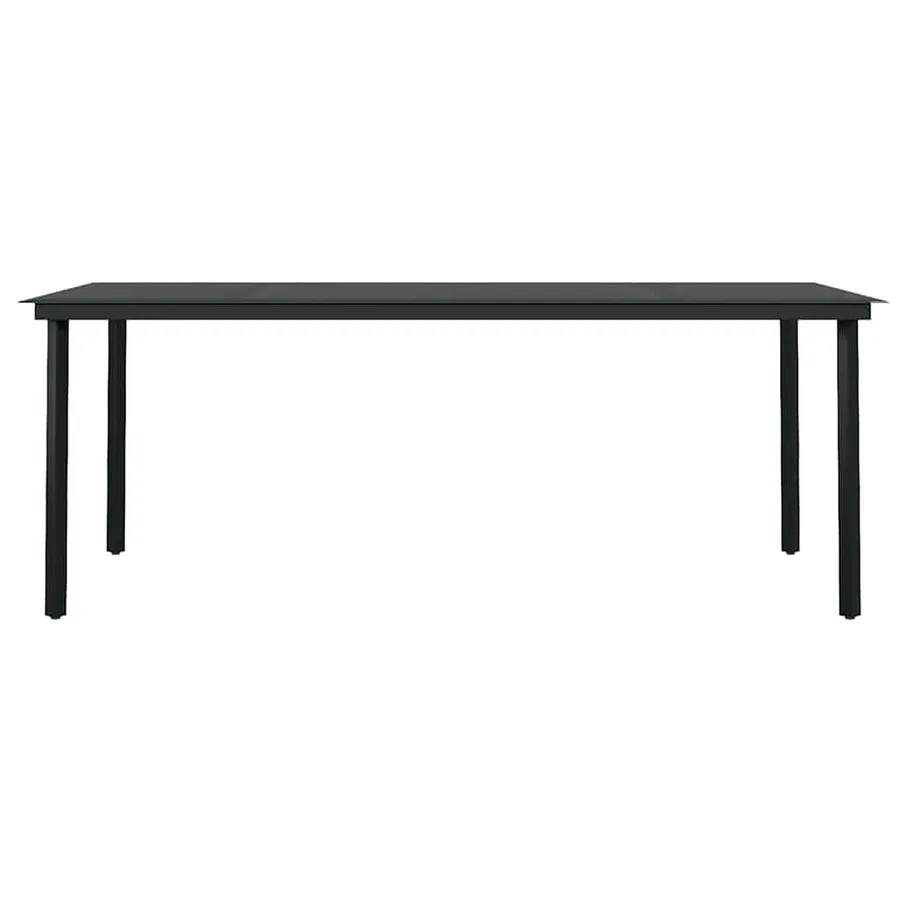 Ensemble à manger de jardin 7 pcs Noir - 6