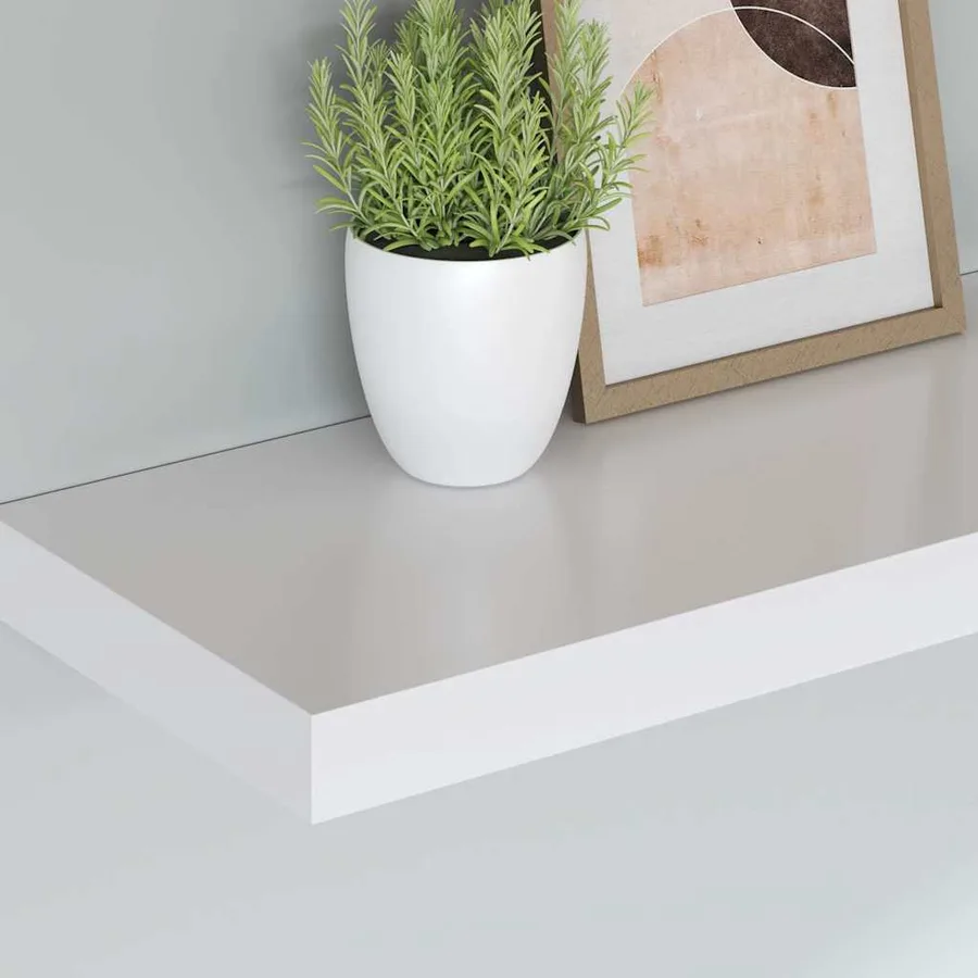 Étagère murale flottante blanc 90x23,5x3,8 cm MDF - 4
