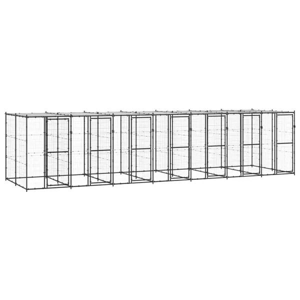 Chenil extérieur Acier avec toit 16,94 m²