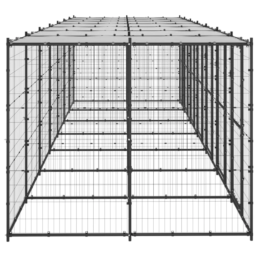 Chenil extérieur Acier avec toit 16,94 m² - 3
