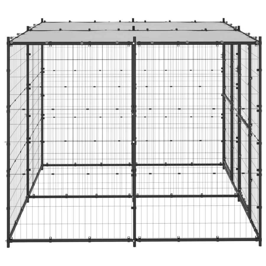 Chenil extérieur Acier avec toit 4,84 m² - 3
