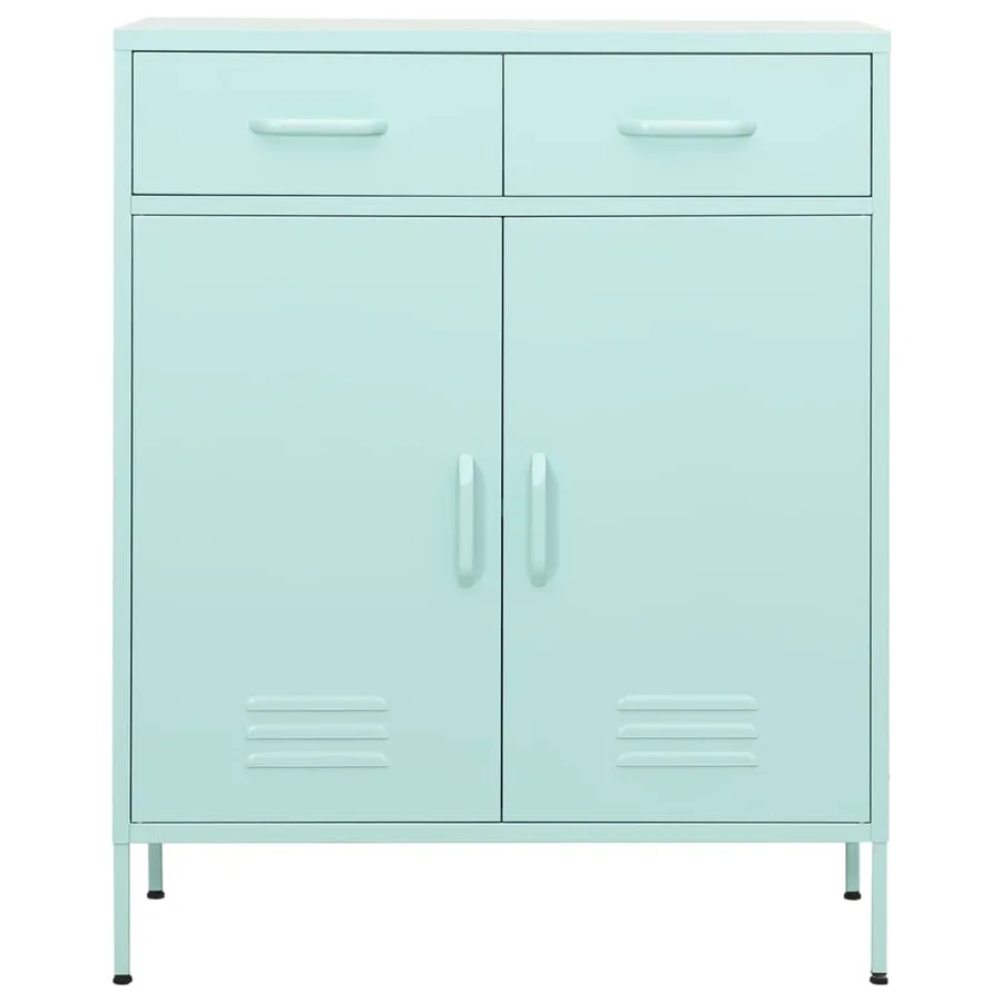 Armoire de rangement Vert menthe 80x35x101,5 cm Acier - 2
