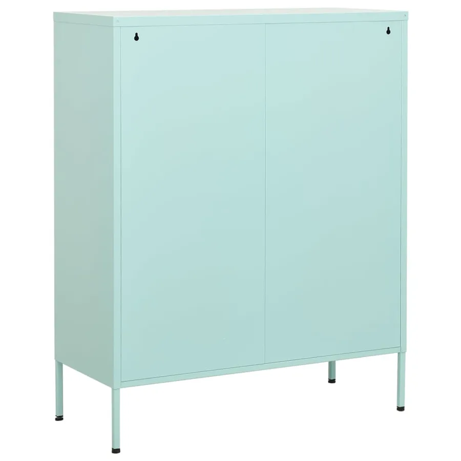 Armoire de rangement Vert menthe 80x35x101,5 cm Acier - 4