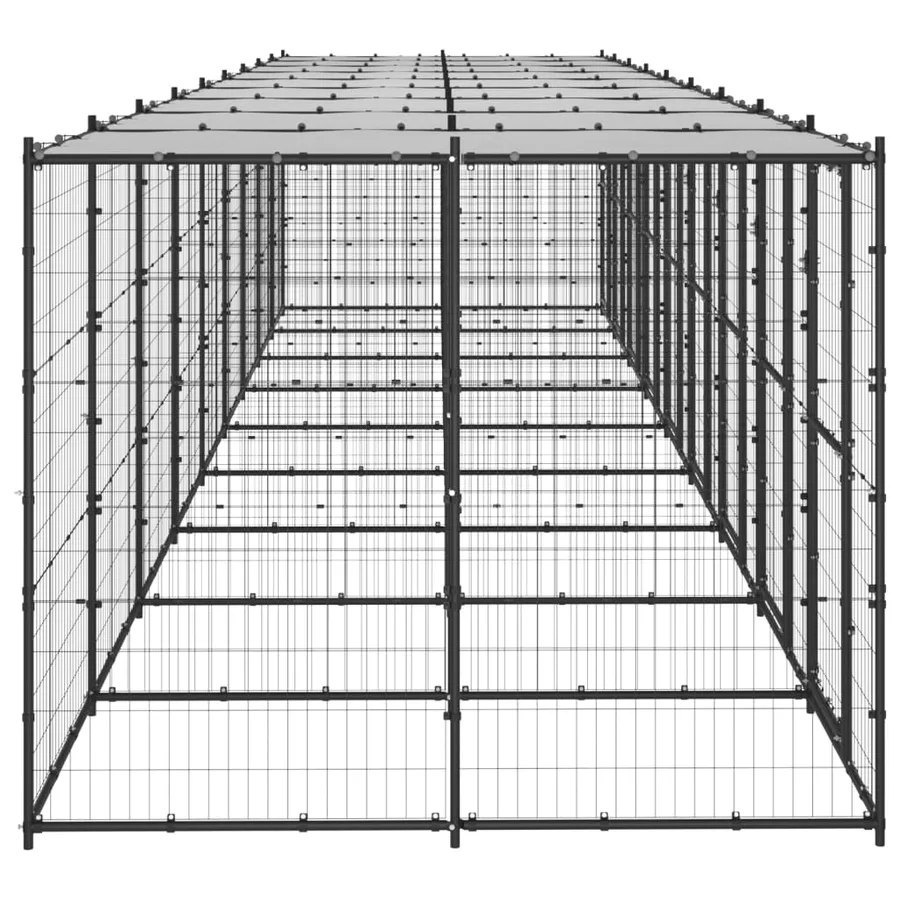 Chenil extérieur Acier avec toit 21,78 m² - 3