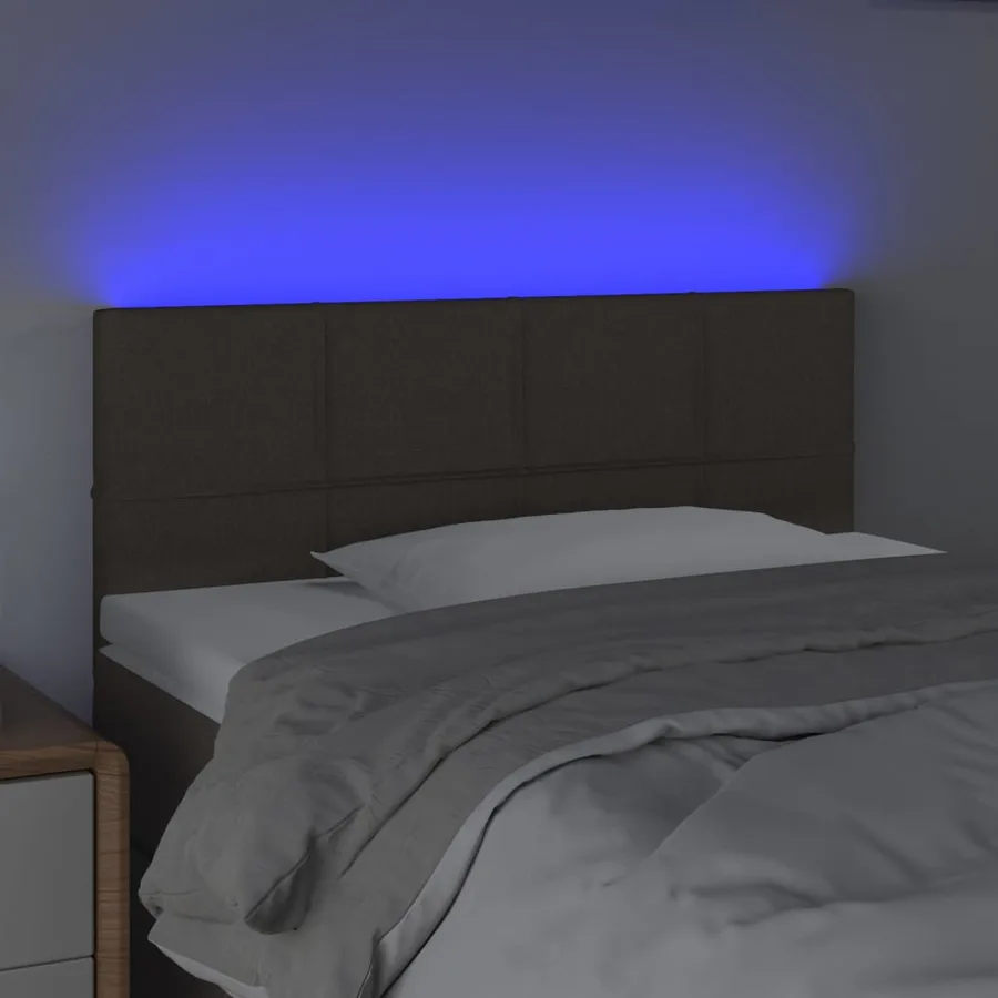 Tête de lit à LED Taupe 90x5x78/88 cm Tissu - 3