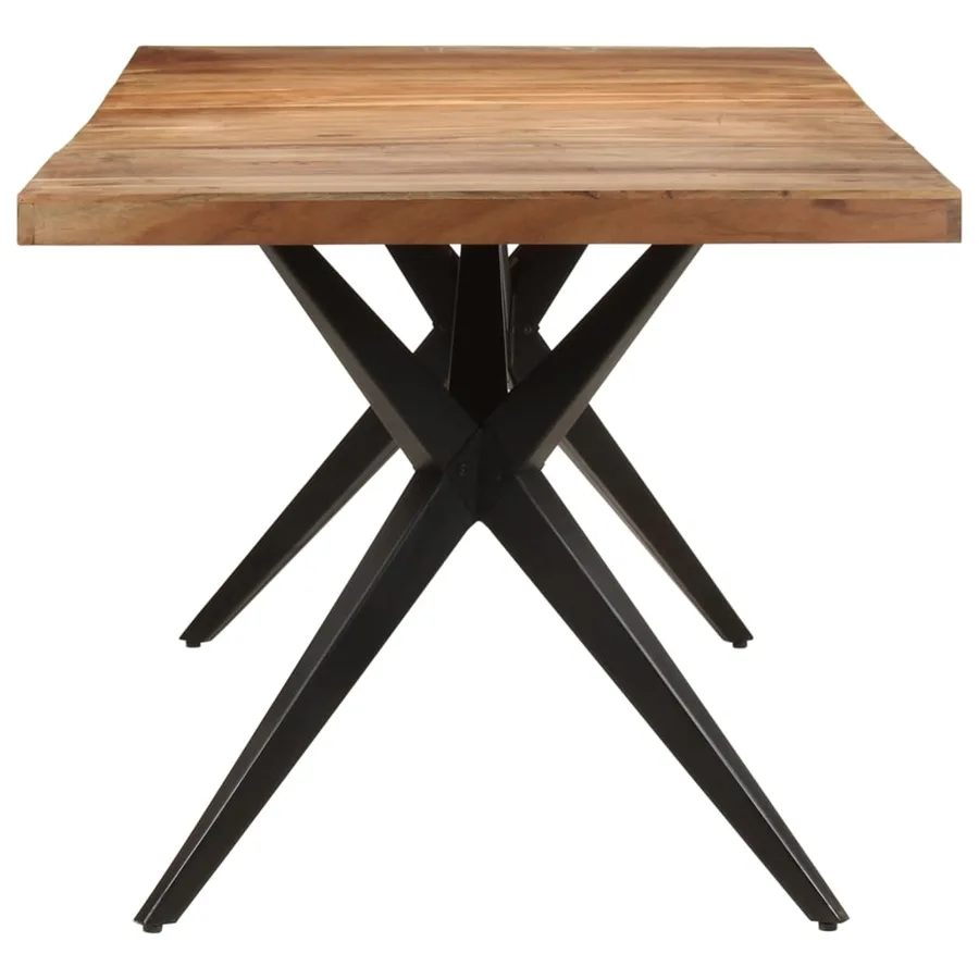 Table de salle à manger 200x90x76 cm Bois d'acacia massif - 3
