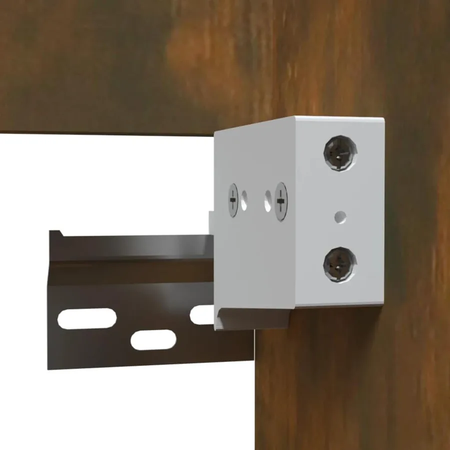 Armoire de bain avec miroir Chêne fumé Bois d'ingénierie - 9