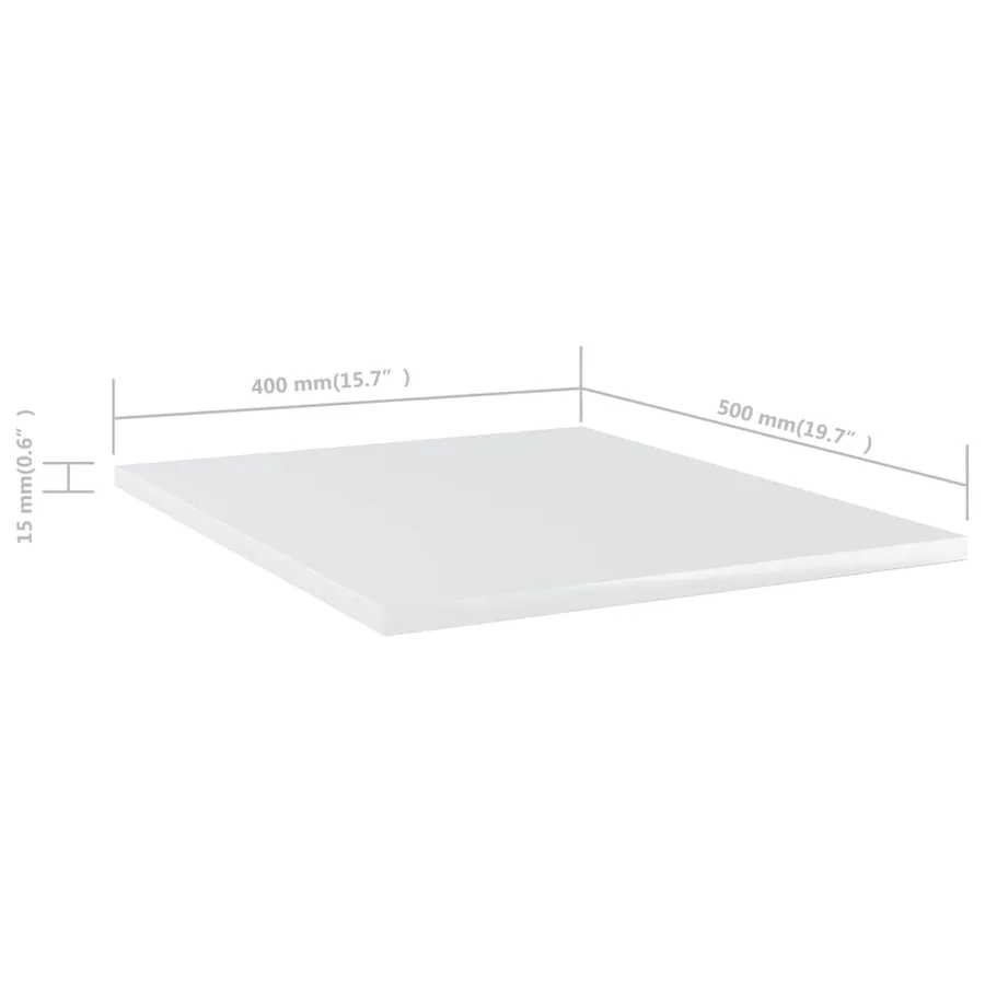 Panneaux de bibliothèque 8 pcs blanc brillant bois d’ingénierie - 6