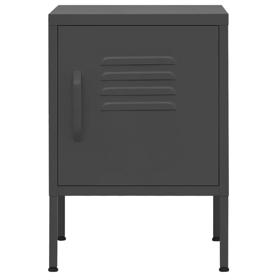 Table de chevet Anthracite 35x35x51 cm Acier - 3