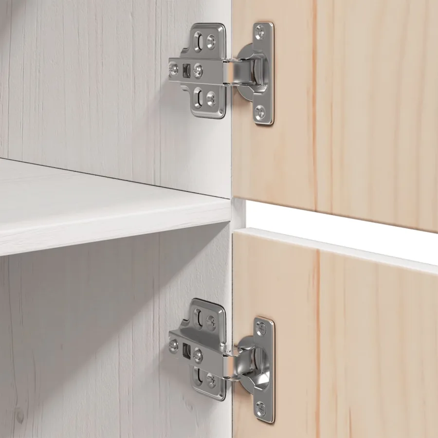 Buffet haut Blanc 34x40x108,5 cm Bois massif de pin - 10