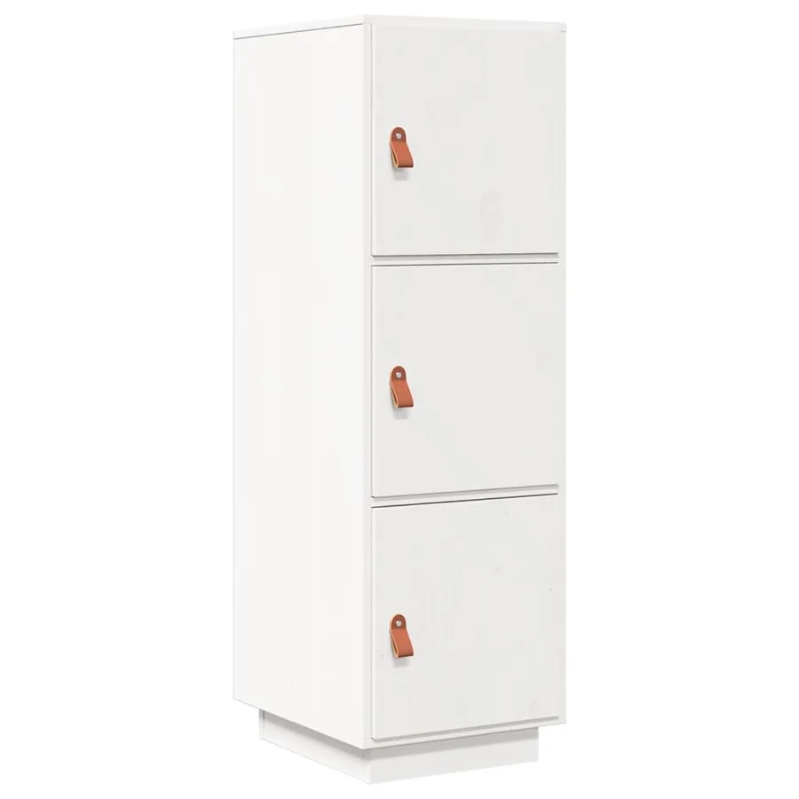 Buffet haut Blanc 34x40x108,5 cm Bois massif de pin - 2