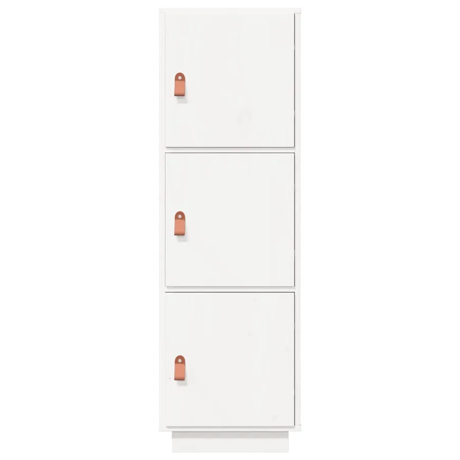 Buffet haut Blanc 34x40x108,5 cm Bois massif de pin - 5