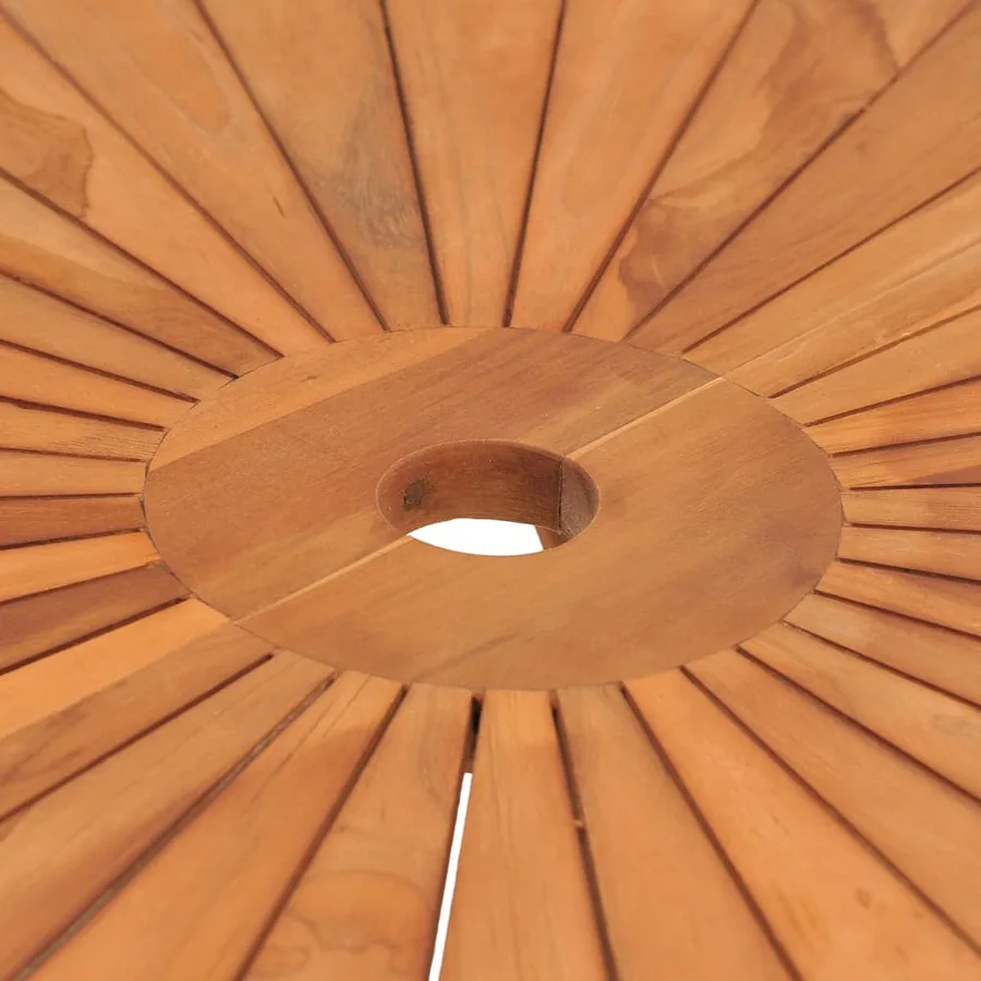 Table pliable de jardin Ø 85x75 cm bois massif de teck - 6