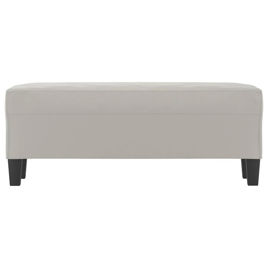 Banc Gris clair 100x35x41 cm Tissu microfibre - 3