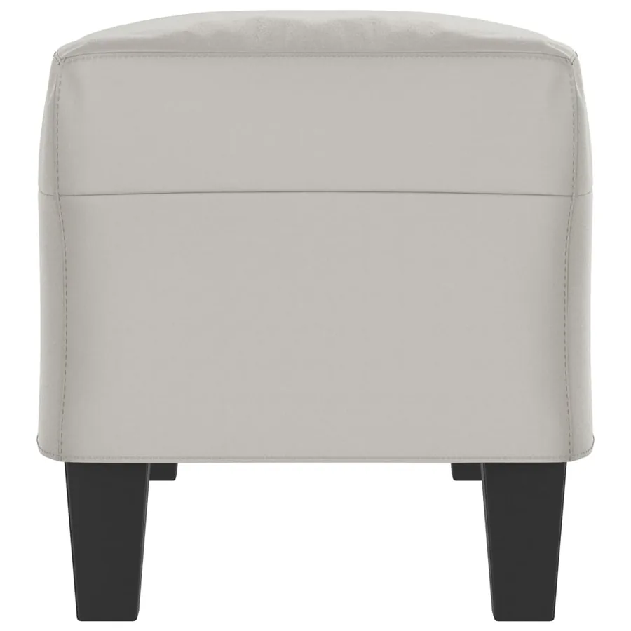 Banc Gris clair 100x35x41 cm Tissu microfibre - 4