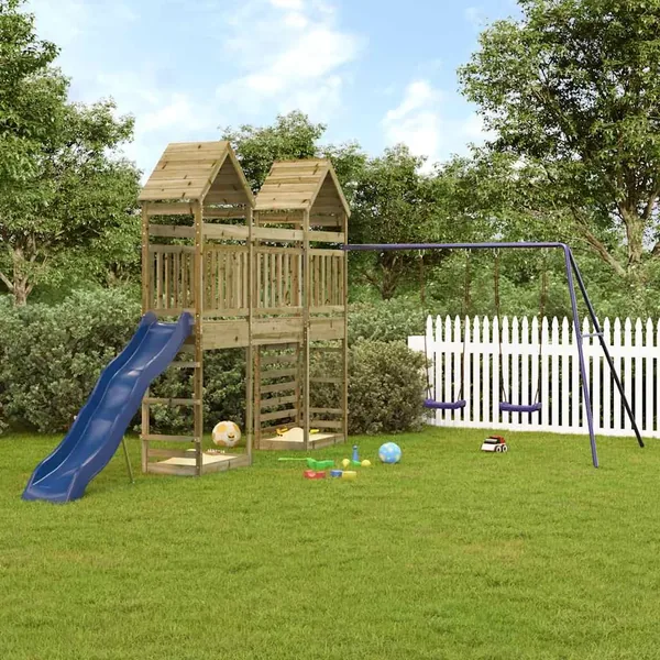 Aire de jeux d'extérieur bois de pin imprégné
