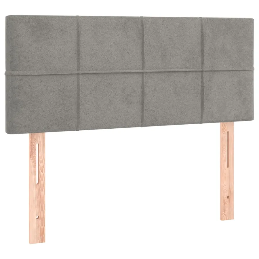 Sommier à lattes de lit et matelas Gris clair 100x200cm Velours - 6