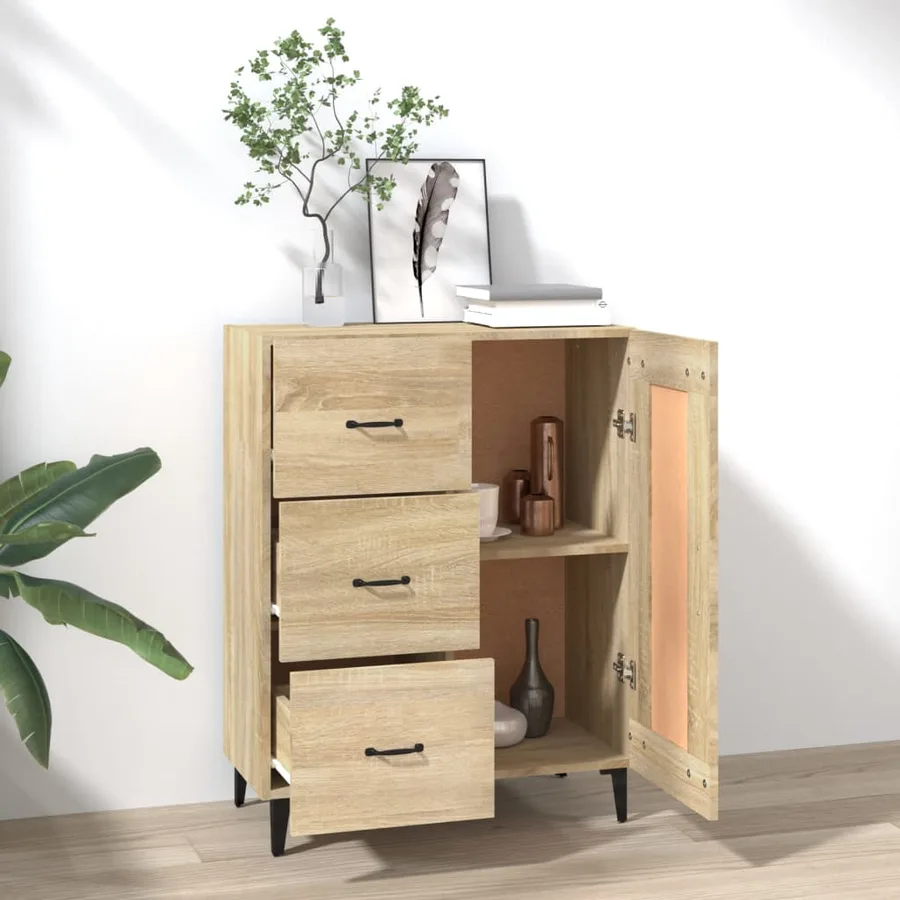 Buffet Chêne sonoma 69,5x34x90 cm Bois d'ingénierie - 3