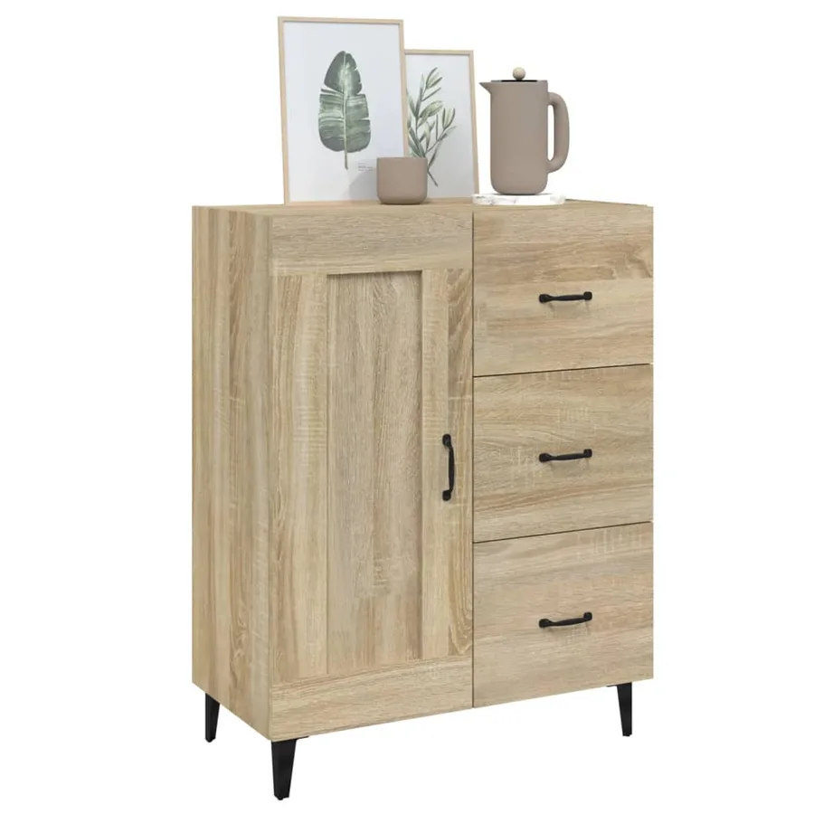 Buffet Chêne sonoma 69,5x34x90 cm Bois d'ingénierie - 4