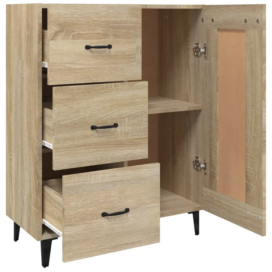 Buffet Chêne sonoma 69,5x34x90 cm Bois d'ingénierie - 6
