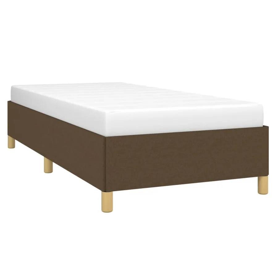 Cadre de lit sans matelas marron foncé 80x200 cm tissu - 3