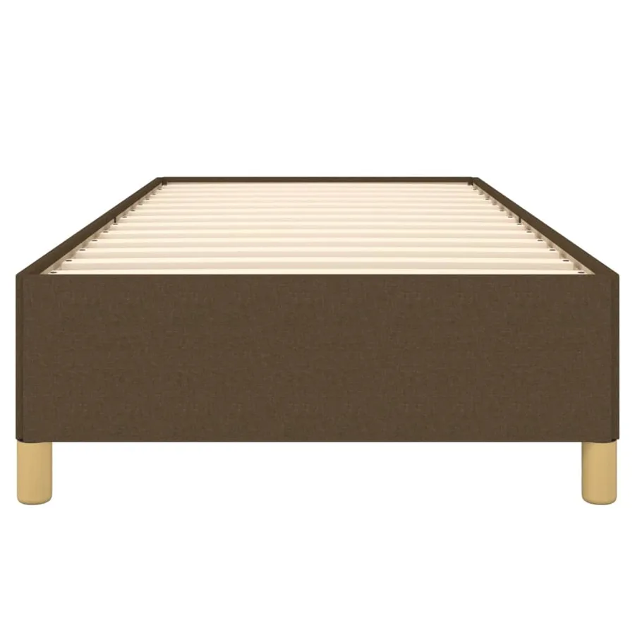 Cadre de lit sans matelas marron foncé 80x200 cm tissu - 5