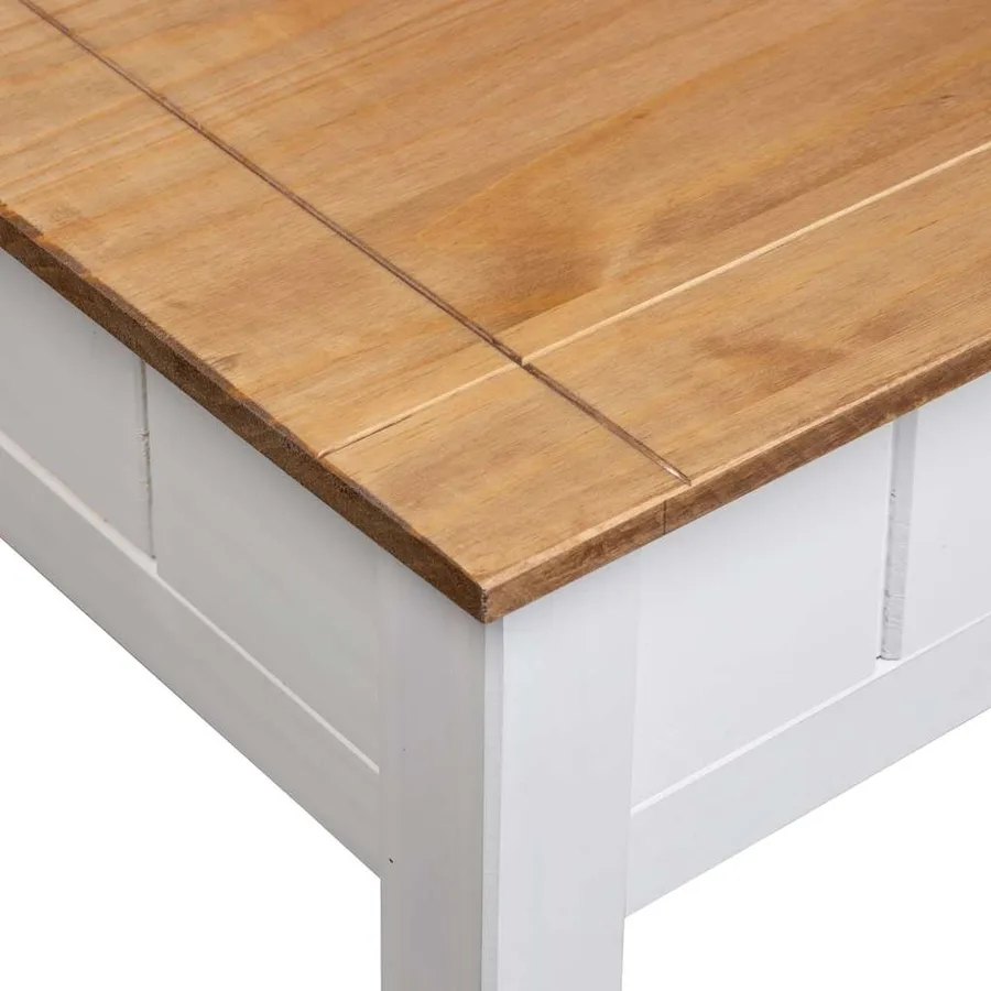 Table basse Blanc 100x60x43,5 cm Pin massif Assortiment Panama - 8