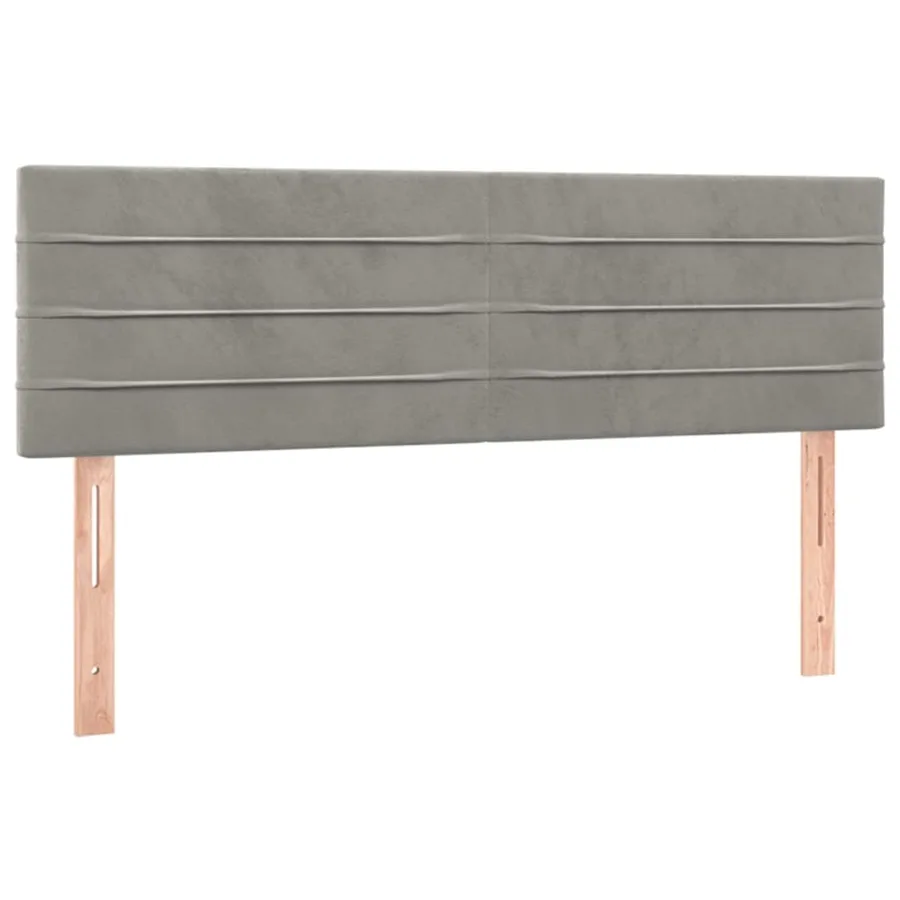Sommier à lattes de lit et matelas Gris clair 140x200cm Velours - 6