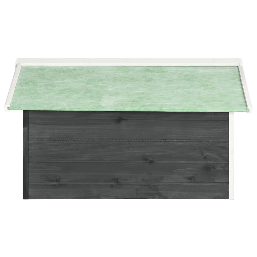 Garage de tondeuse à gazon 72x87x50 cm Gris et blanc Sapin - 6