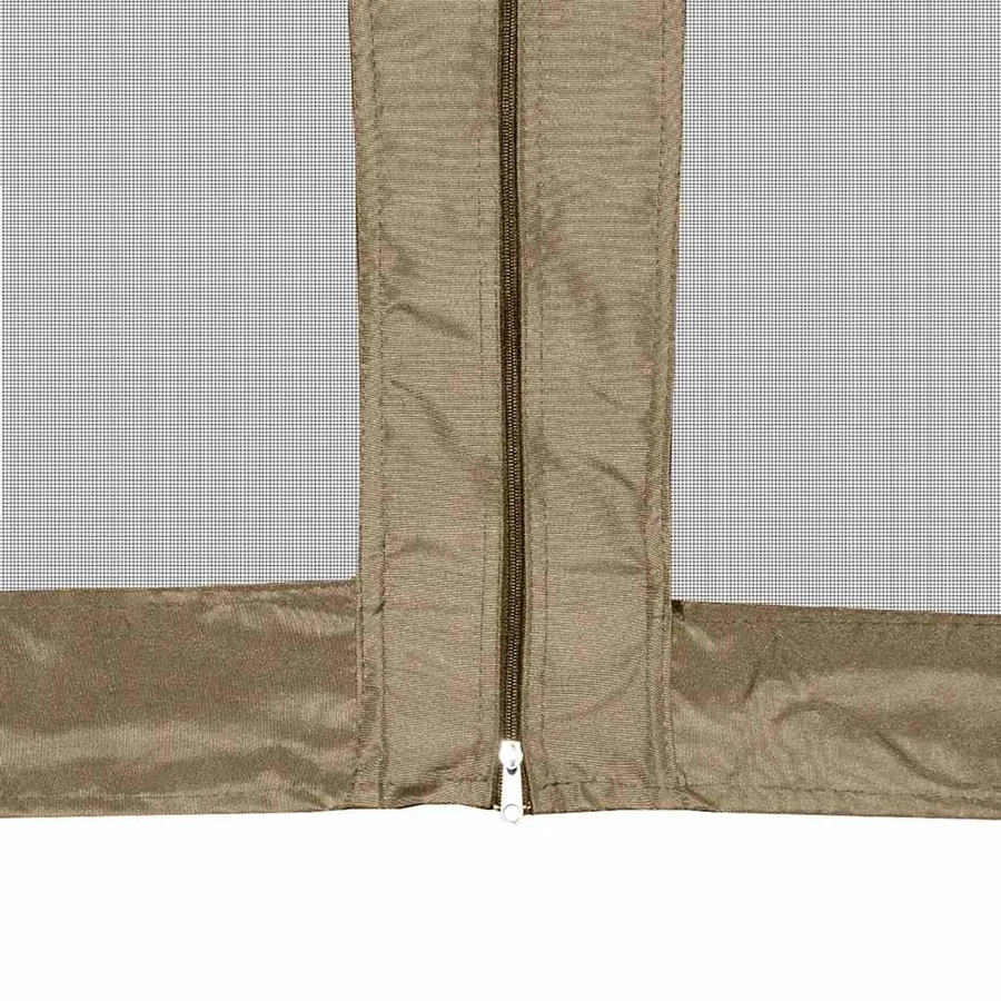 Chapiteau hexagonal et parois latérales 3,6x3,1 m taupe 220g/m² - 9