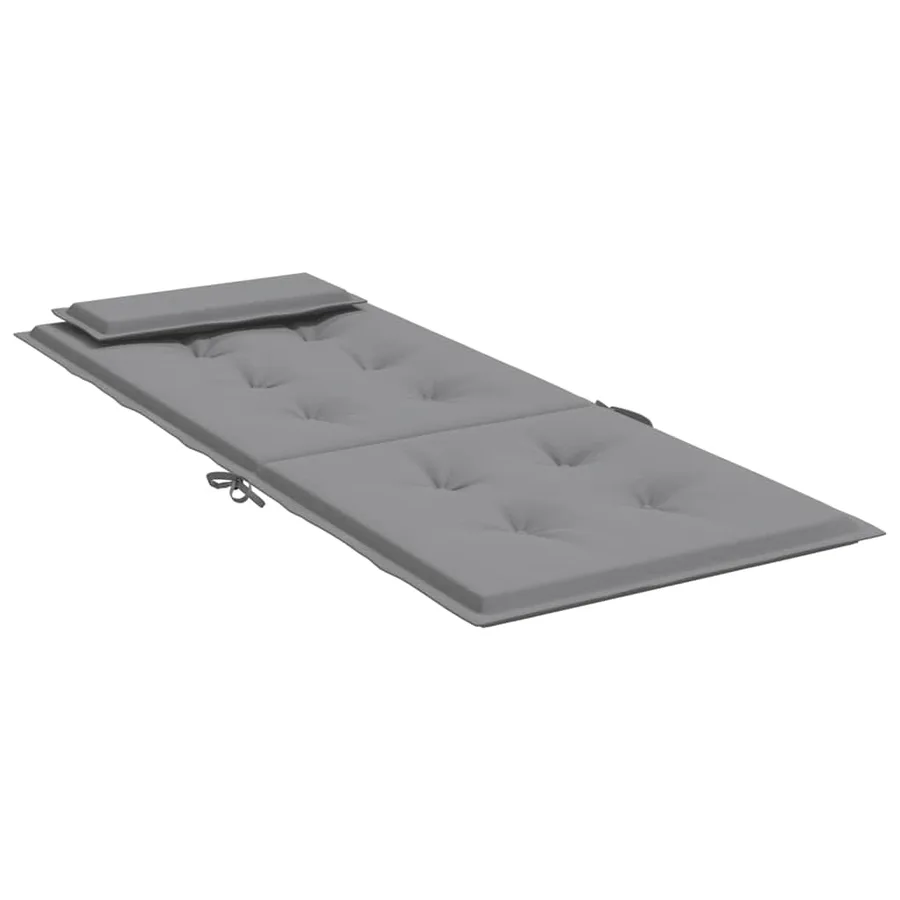 Coussins de chaise à dossier haut lot de 4 gris tissu oxford - 6