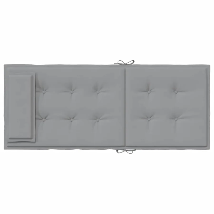 Coussins de chaise à dossier haut lot de 4 gris tissu oxford - 7