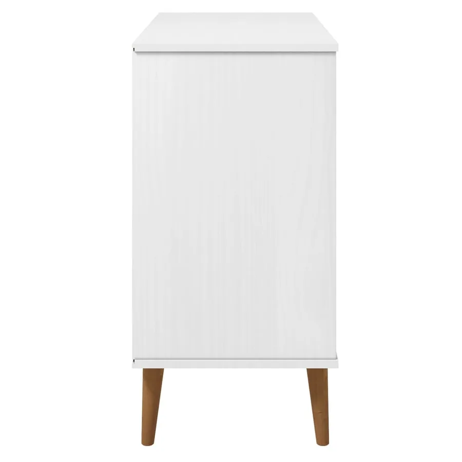 Buffet MOLDE Blanc 90x40x80 cm Bois massif de pin - 6