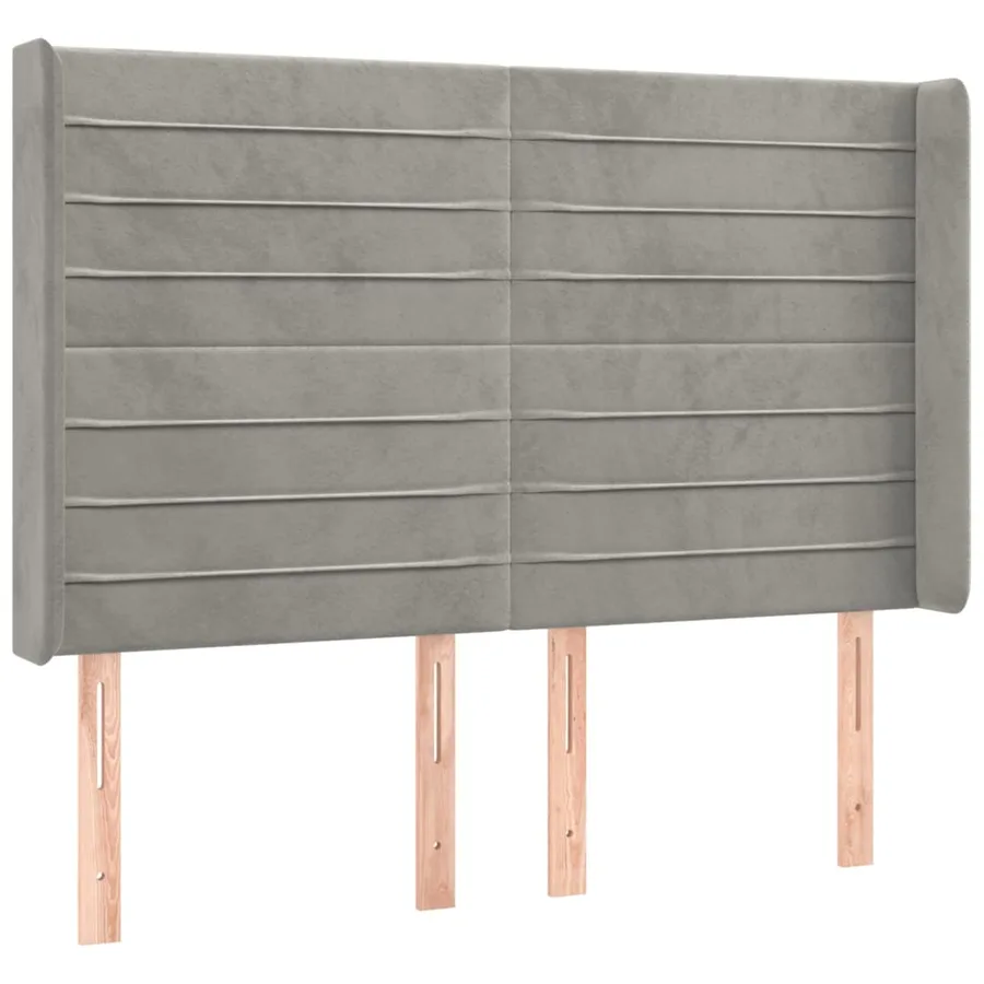 Sommier à lattes de lit matelas et LED Gris clair 140x200 cm - 7