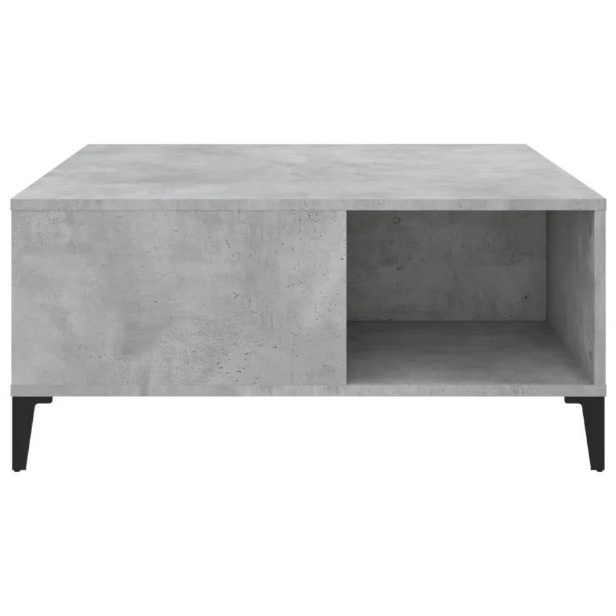 Table basse gris béton 80x80x36,5 cm bois d'ingénierie - 5