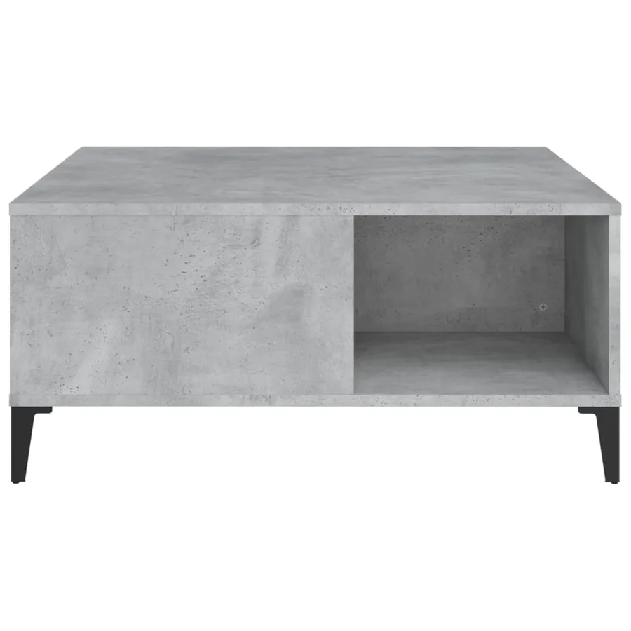 Table basse gris béton 80x80x36,5 cm bois d'ingénierie - 6