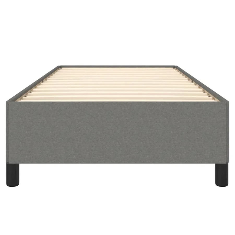 Cadre de lit sans matelas gris foncé 80x200 cm tissu - 5