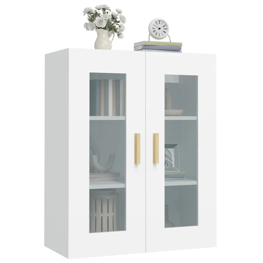 Armoire murale suspendue Blanc 69,5x34x90 cm - 6
