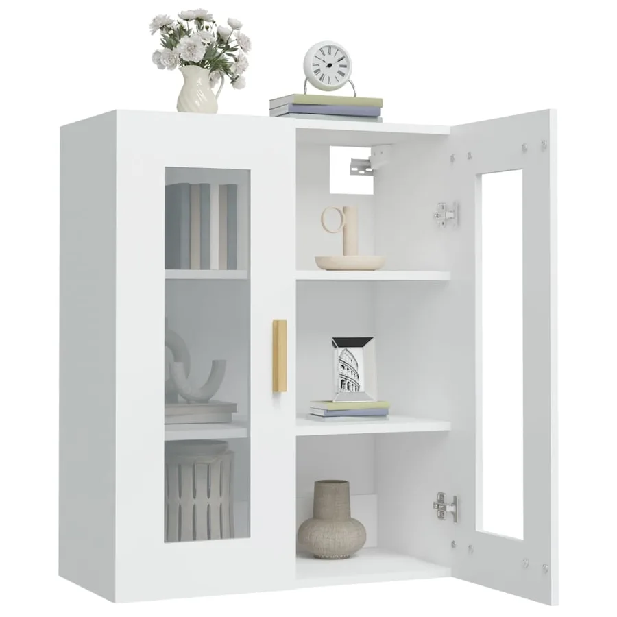Armoire murale suspendue Blanc 69,5x34x90 cm - 7