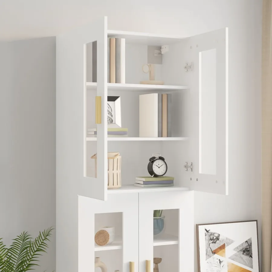 Armoire murale suspendue Blanc 69,5x34x90 cm - 8