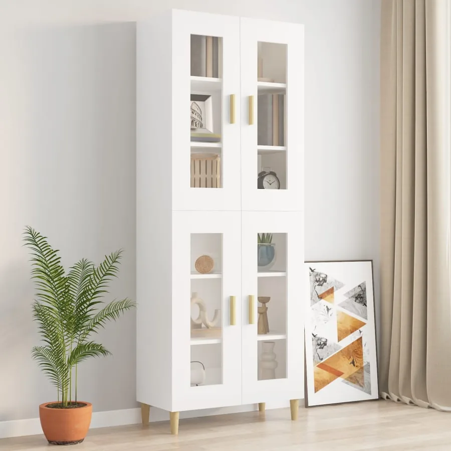 Armoire murale suspendue Blanc 69,5x34x90 cm - 9