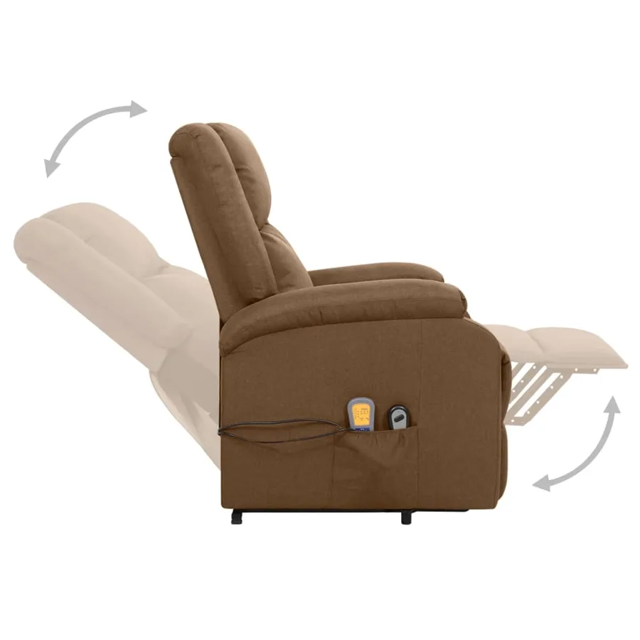 Fauteuil de massage Marron Tissu - 5