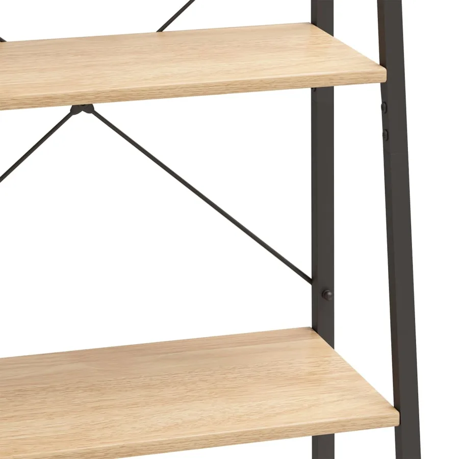 Étagère sur pied 5 niveaux Marron clair et noir 56x35x174 cm - 6