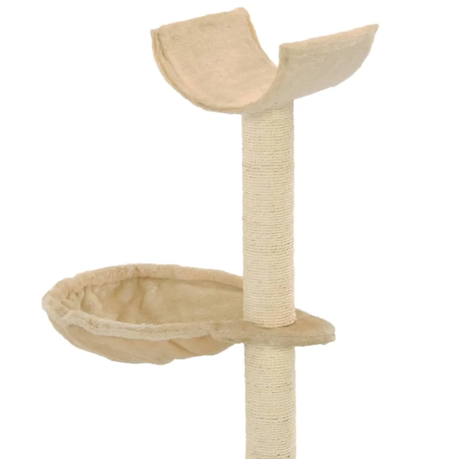 Arbre à chat avec griffoirs en sisal 105 cm Beige - 4
