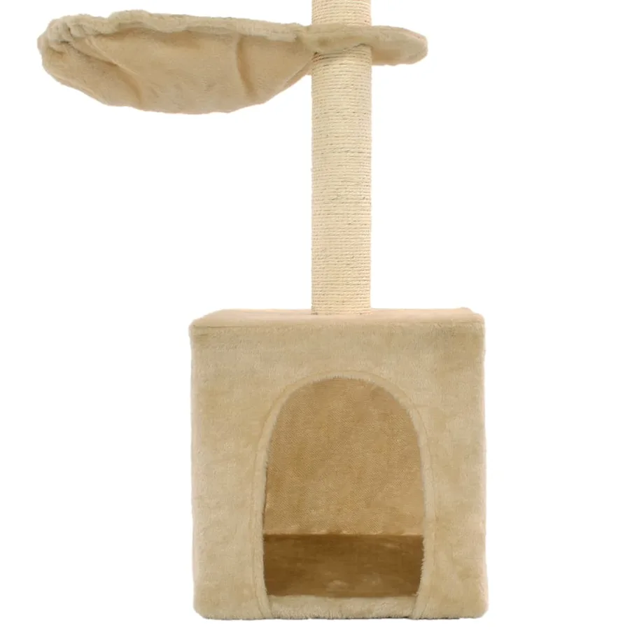 Arbre à chat avec griffoirs en sisal 105 cm Beige - 5