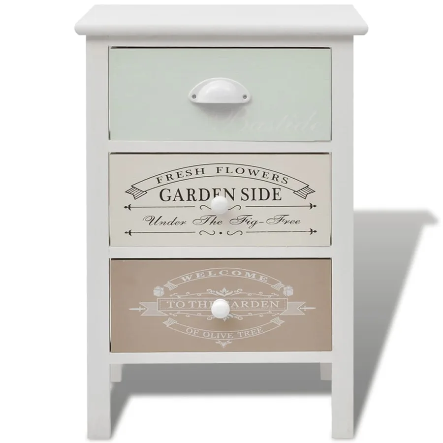 Armoire de rangement en style français 3 tiroirs Bois - 3