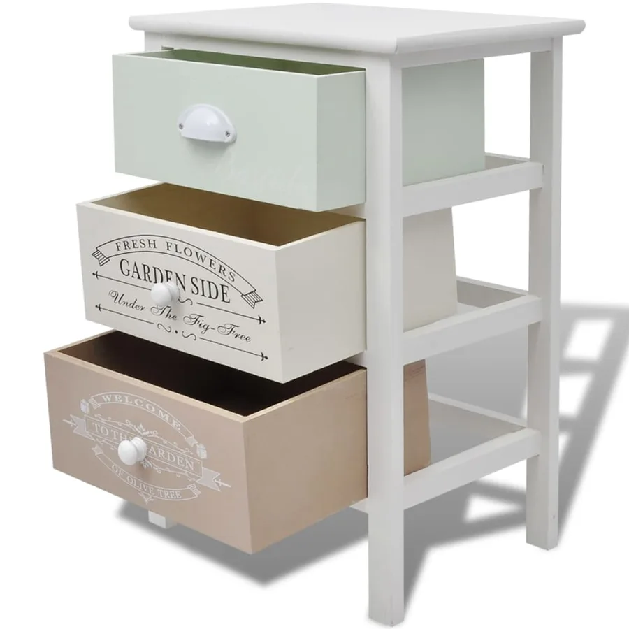Armoire de rangement en style français 3 tiroirs Bois - 4