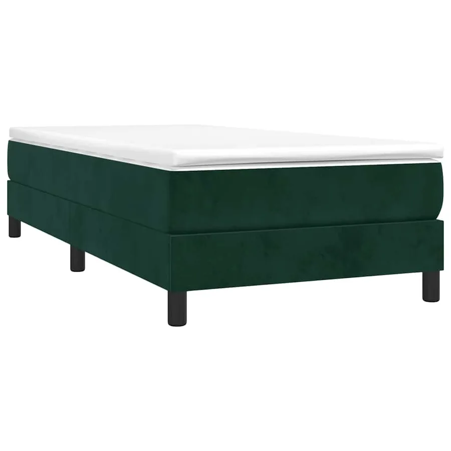 Sommier à lattes de lit et matelas Vert foncé 120x200cm Velours - 3