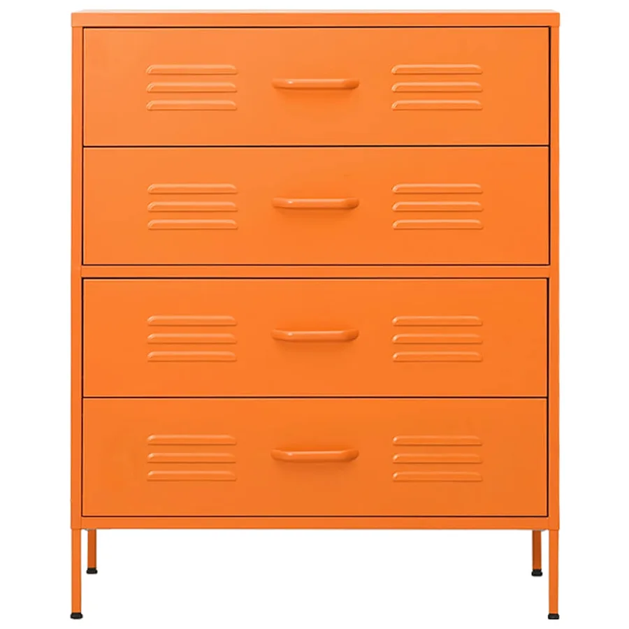 Commode Orange 80x35x101,5 cm Acier - 3