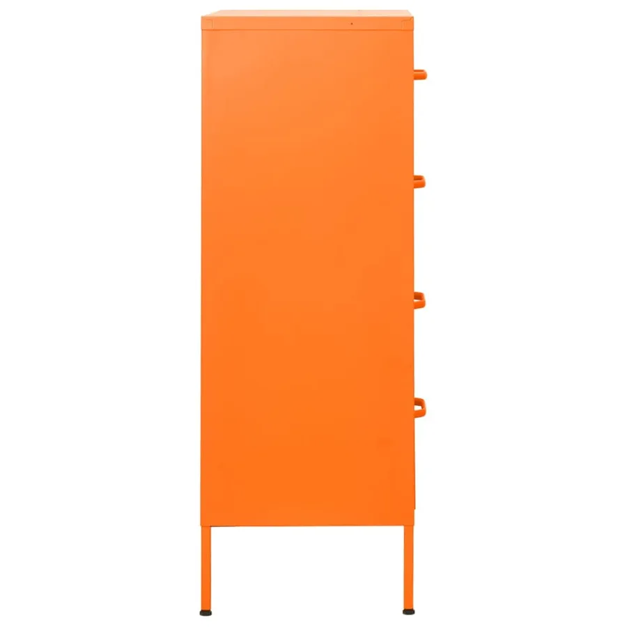 Commode Orange 80x35x101,5 cm Acier - 4
